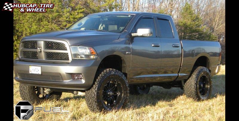 vehicle gallery/dodge ram quad cab fuel hostage d531 0X0  Matte Black wheels and rims